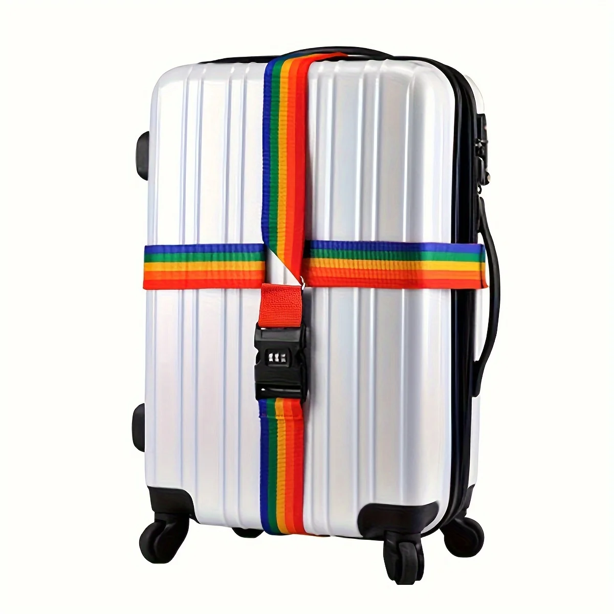 

1-Pack Password Lock Luggage Strap, Secure Travel Suitcase Tie-Down Belt with Buckle