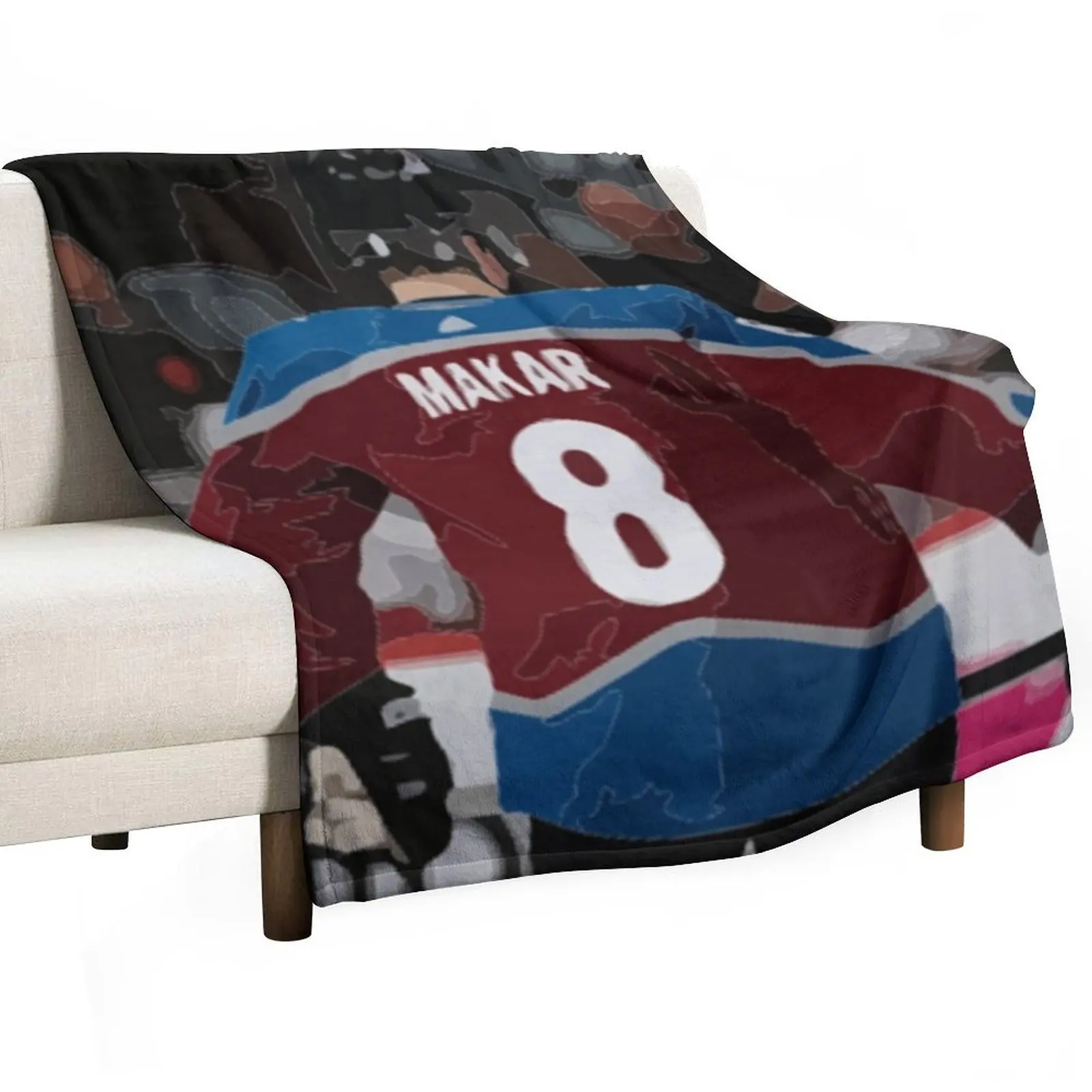 

Cale Makar Paining Throw Blanket Blankets For Bed Personalized Gift Soft Blankets