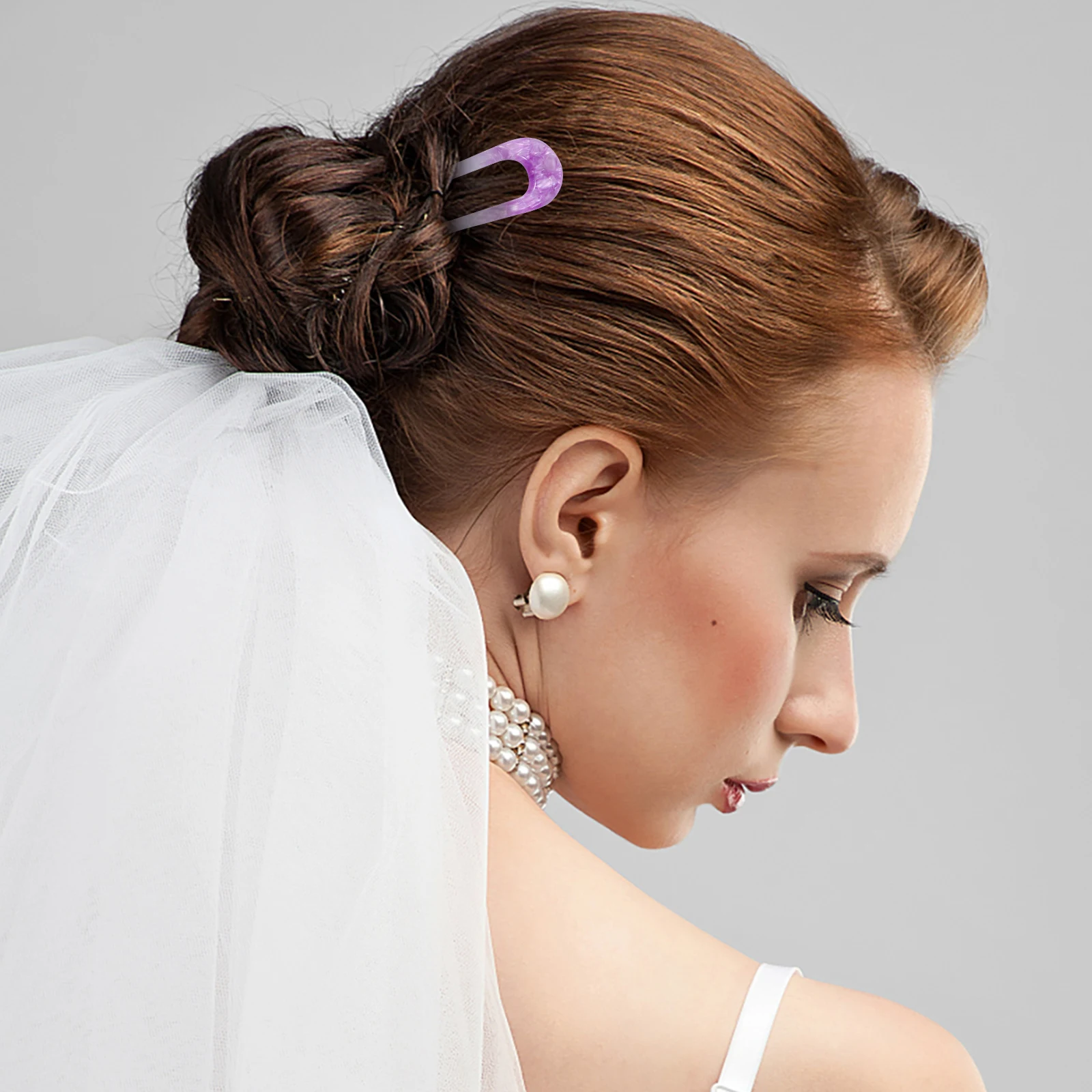 

4 Pcs Hairpin Comb Simple -shaped Hairpins Barrettes Strong Hold Acetic Acid Asian Chopsticks