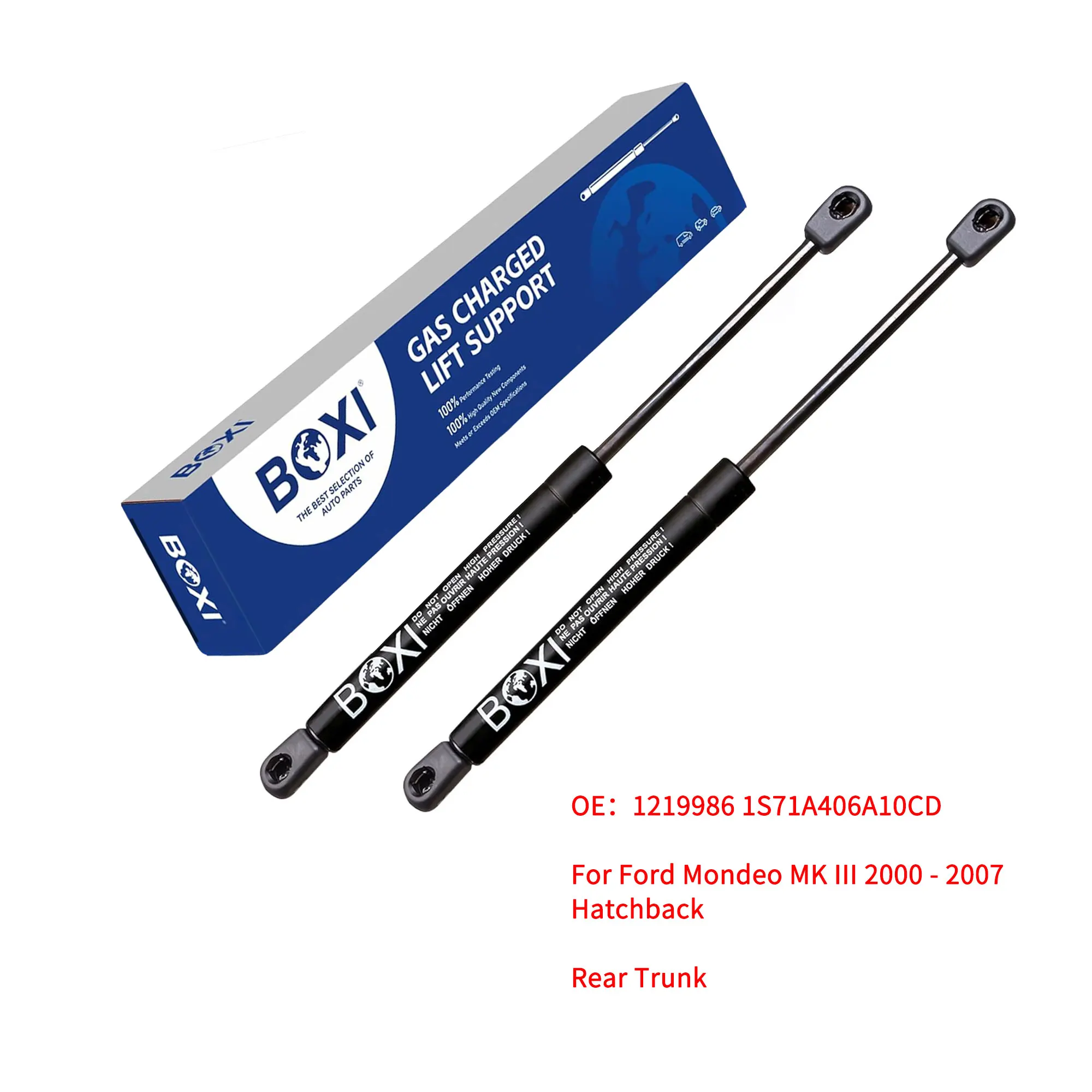 2Pcs Rear Boot 1219986 1S71A406A10CD Support Gas Springs Lift Struts For Ford Mondeo MK III 2000 - 2007 Hatchback Trunk Damper
