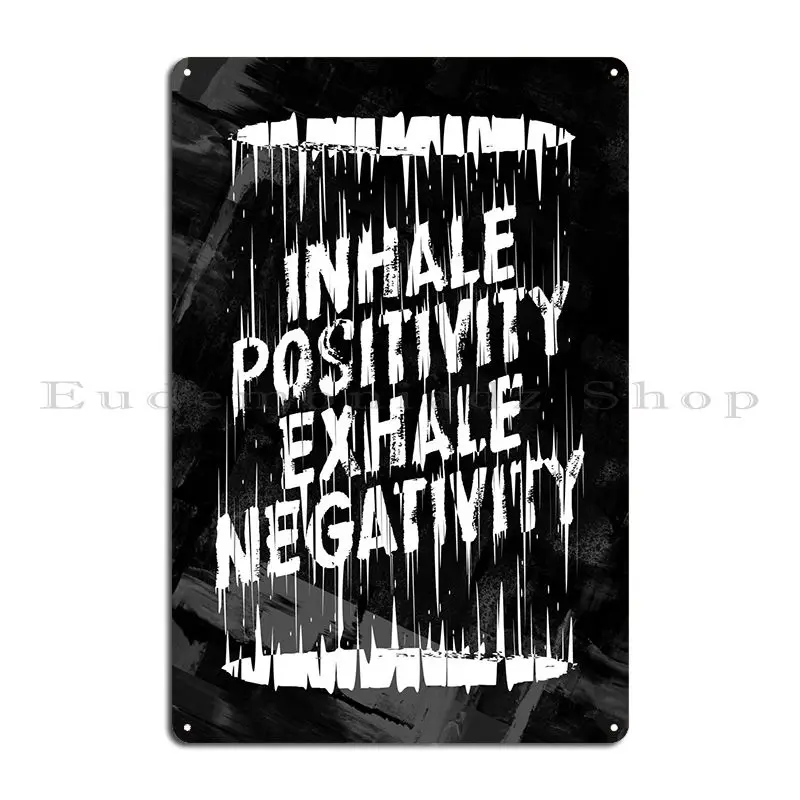 Inhale Exhale Metal Sign Poster Club Bar Cinema Wall Cave Designing Plaques Tin Sign Poster