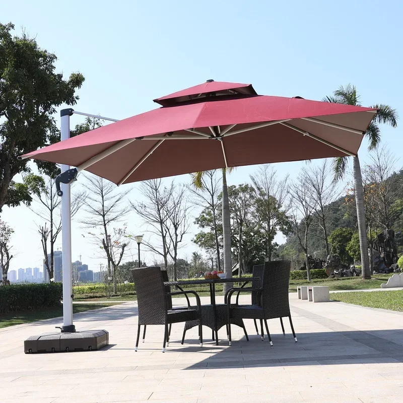 Design Beach Sunshade Umbrella Outdoor Furniture Big Shelter Umbrella Stand Cover Tent Parasol