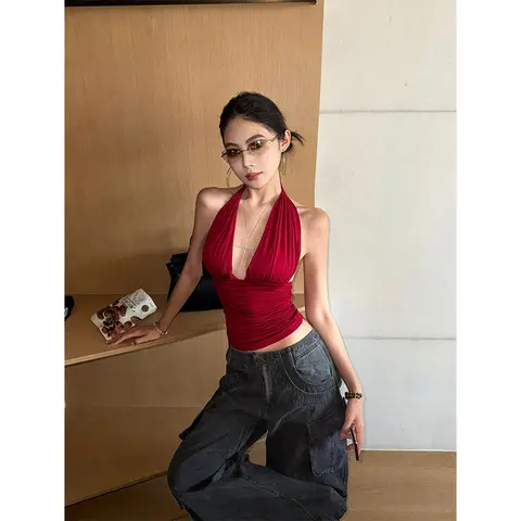 8 best sales röd halternecktopp - №5