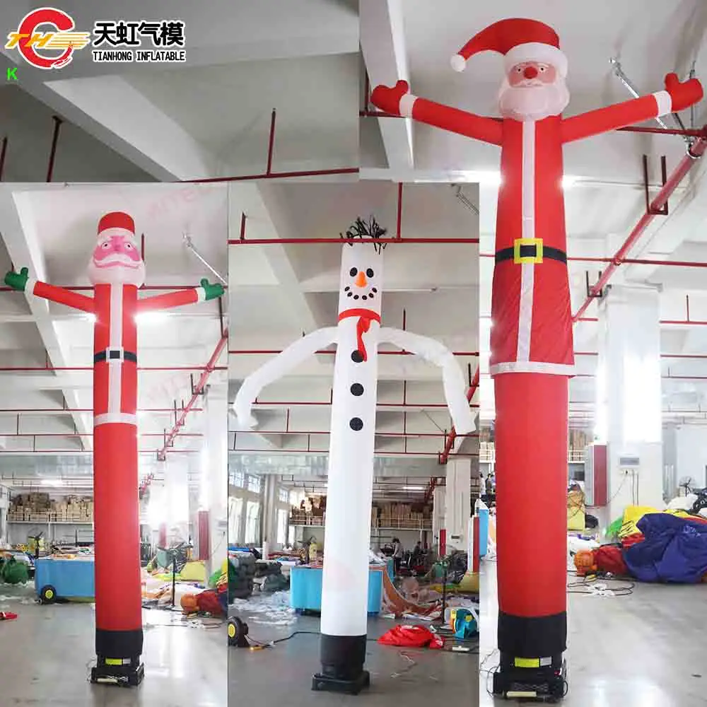 

Быстрая доставка, 5 м, рождественская надувная танцовщица неба, Санта-Клаус, мультяшная воздушная танцовщица для украшения рекламы