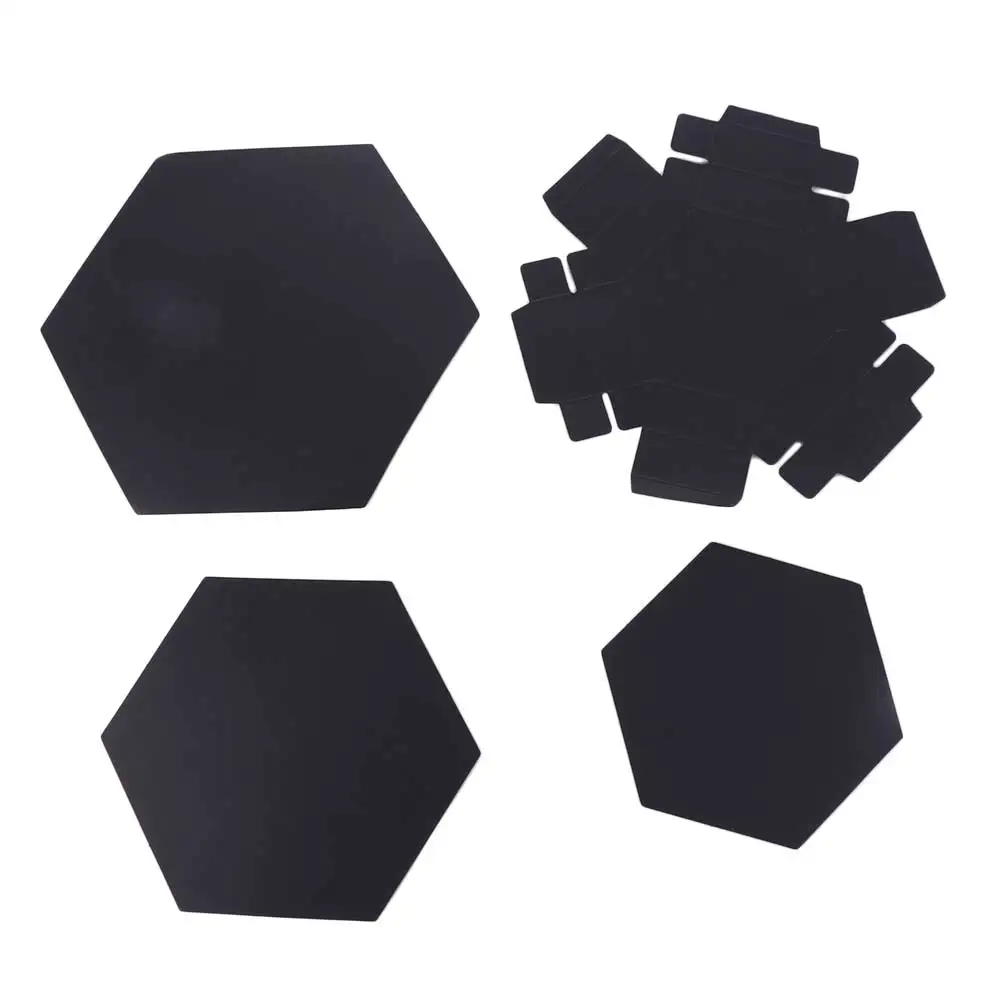 Álbum de fotos de explosão de papel caixa de presente auto-adesão artesanal multi-camada hexagonal explosão caixa scrapbook preto