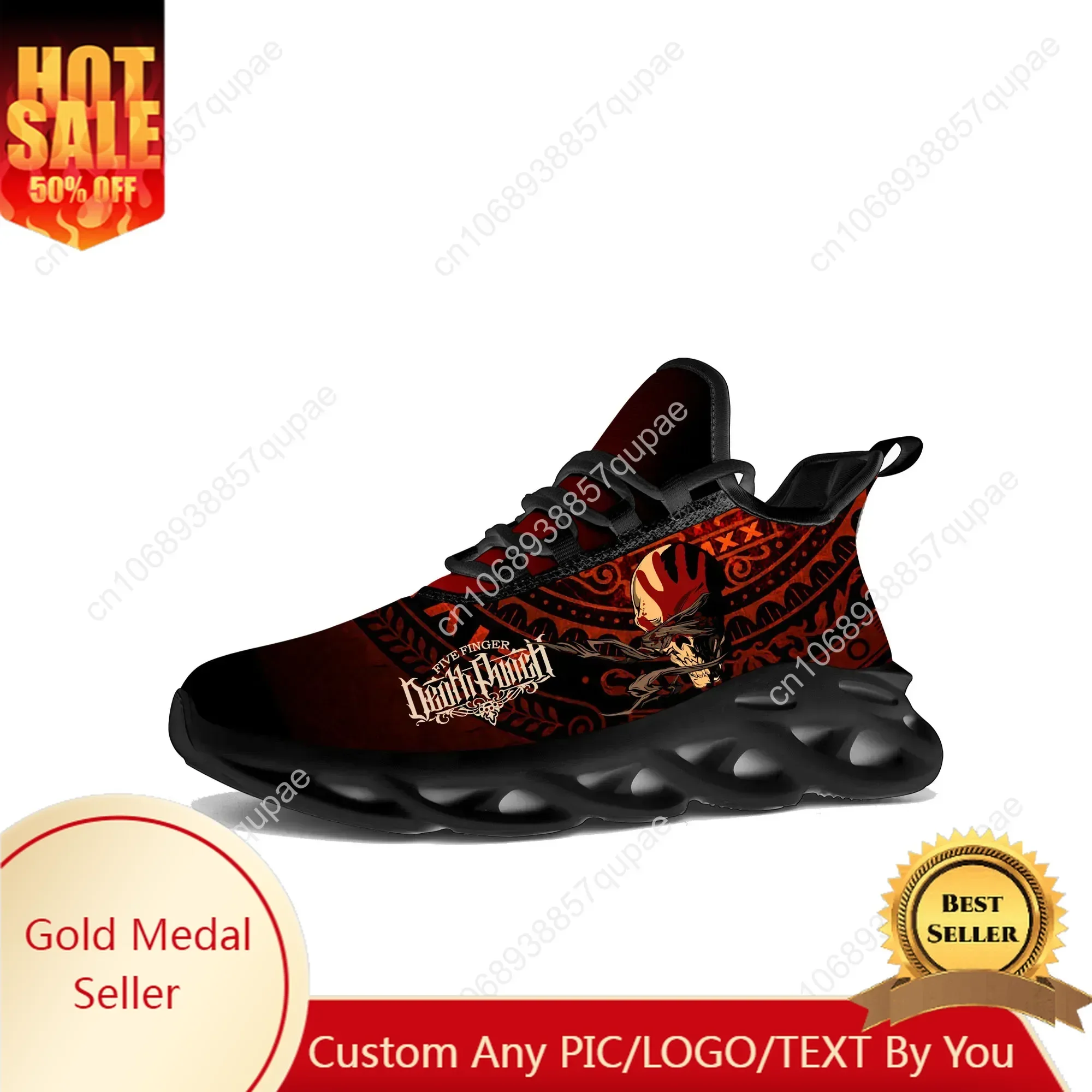 

Five Finger Death Punch Flats Sneakers Mens Womens Custom Made Sports Running Shoes High Quality Sneaker Rock Band Shoe