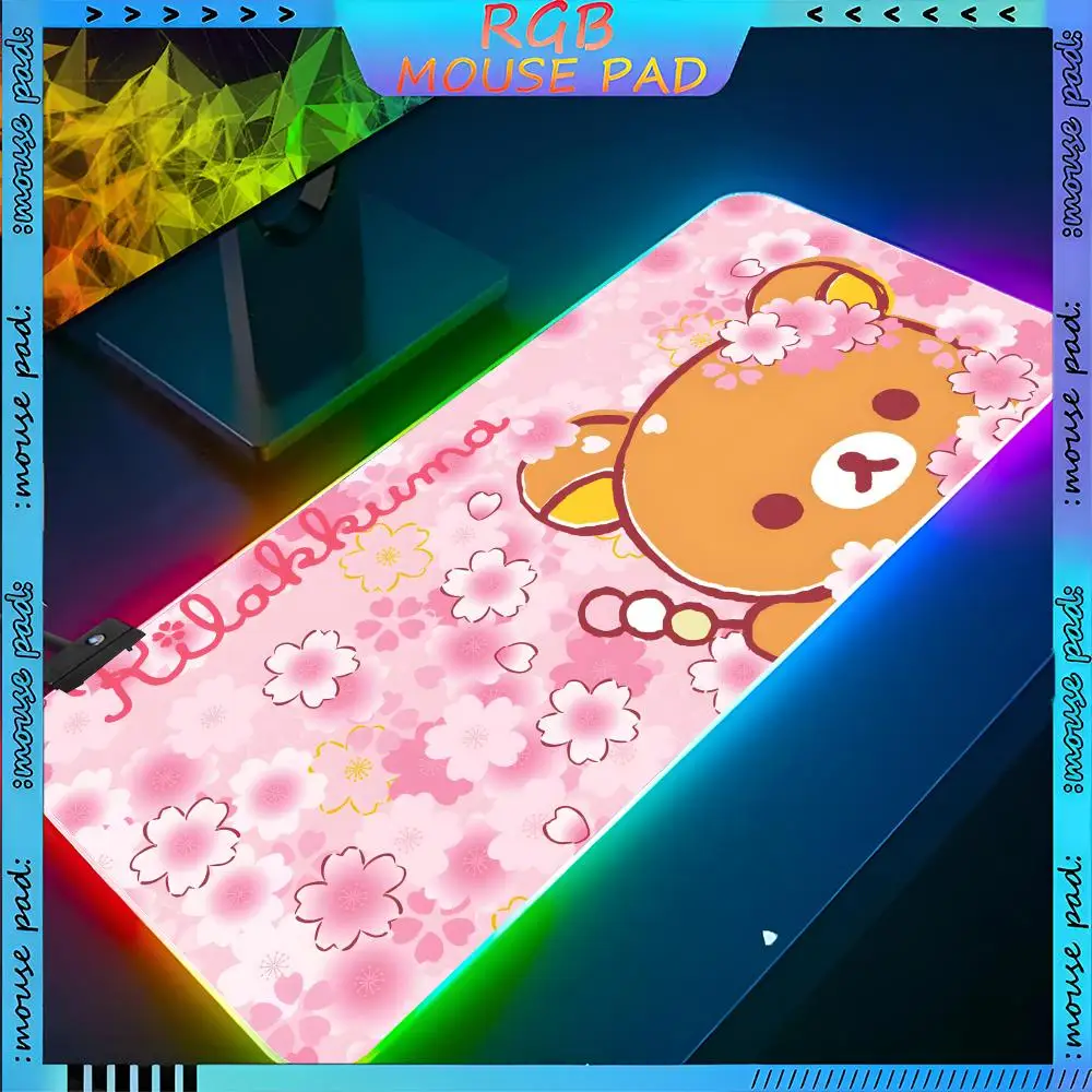 Japan S-SAN-X R-Rilakkuma Cutes Mouse Pad RGB Keyboard Cover Desk-mat Colorful Surface Waterproof Multi-size World Computer Gam