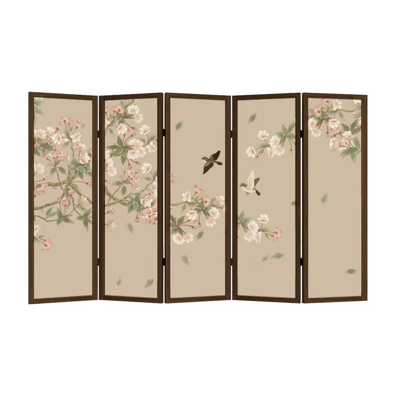 Chinese Wooden Frame Customized Partition Screen, Folding Screen, Room Divider, Hotel and Bedroom, New