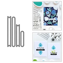 Sentiment Banner Metal Cutting Dies for DIY Scrapbook Album Paper Card Decoration Crafts Embossing