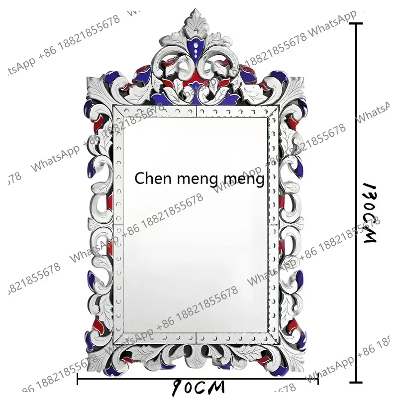 Advanced makeup mirror Girls remodeled bathroom European butterfly home wall round