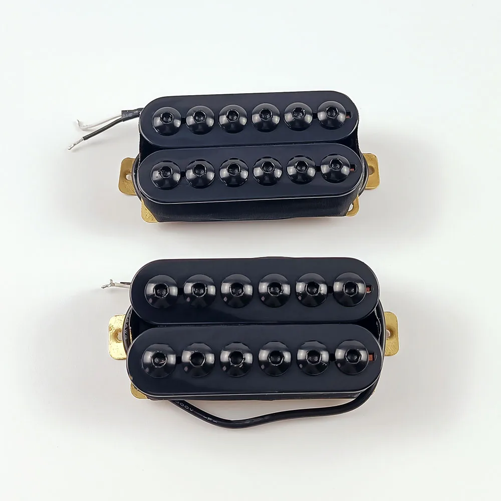 Adjustable Metal Double Coil Electric Guitar Pickups Humbucker Punk Black