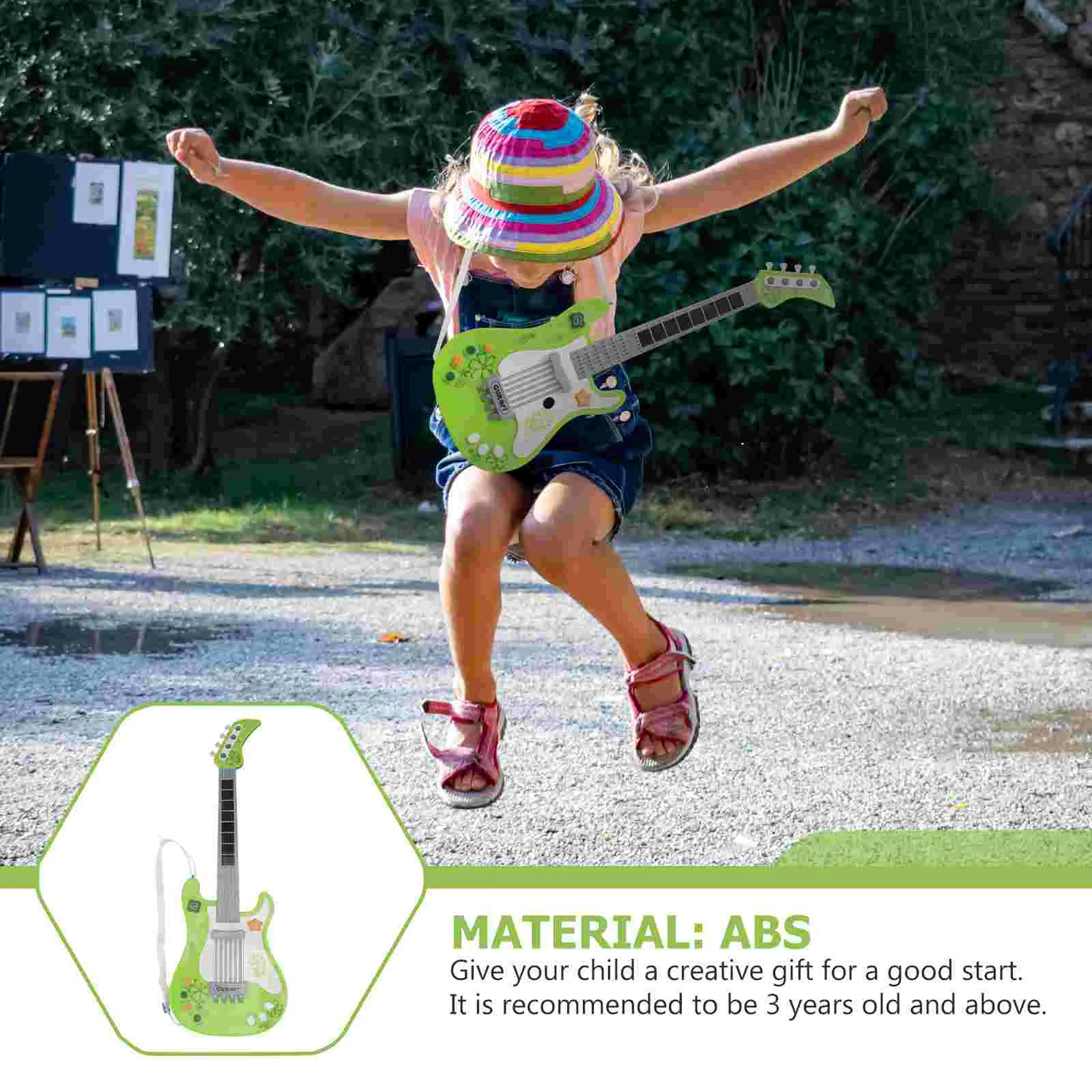 Children's Toys Kid Simulation Bass Player Guitar Electronic Musical Instruments for Kids Toddler