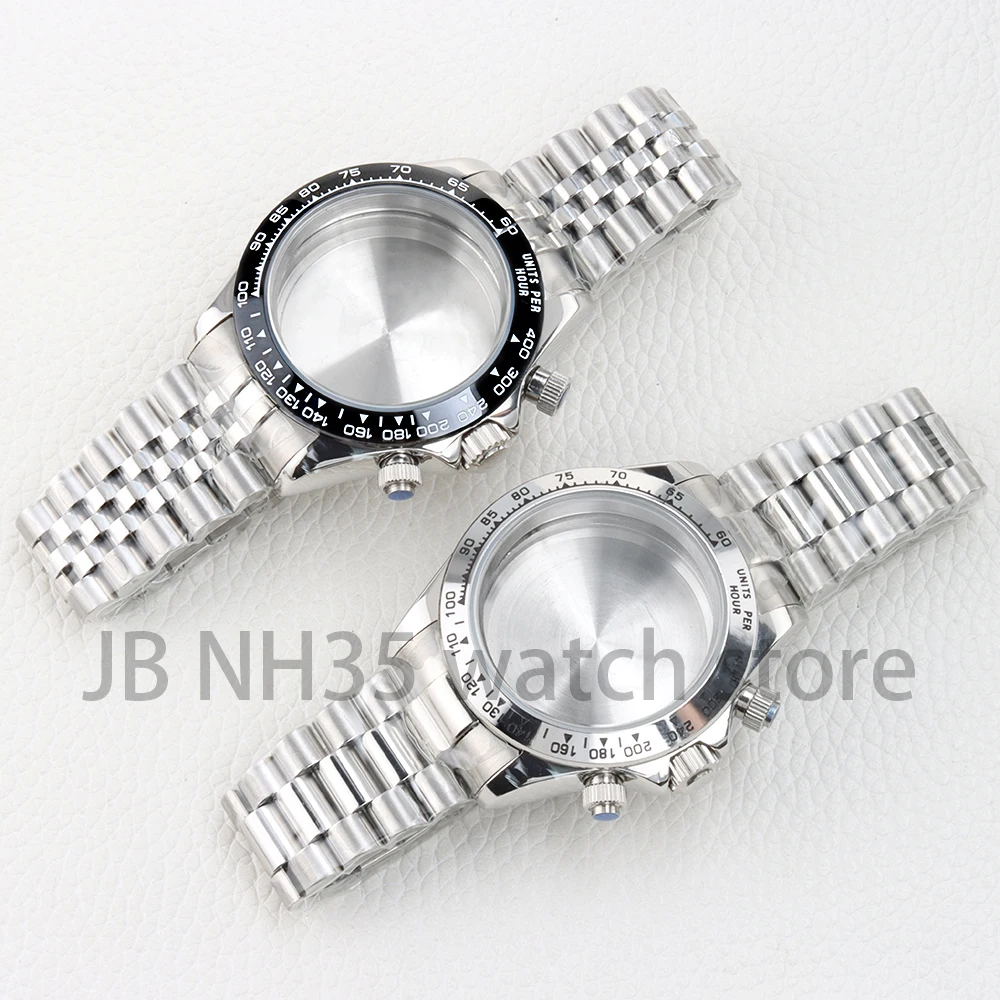 

40mm VK63 Watch Case Stainless Steel Mineral for Daytona VK63 VK64 Movement 29mm Dial Presidential/Jubilee/Oyster Watchband