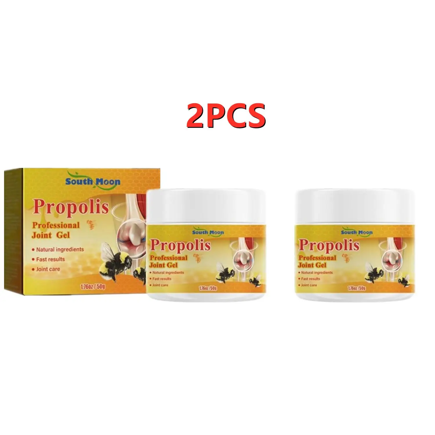 

2PCS 50g Professional Joint Bone Therapy Gel Bee Venoms Propolis Treatments Gel Bee Venoms Gel For Legs Hands Arms Feet