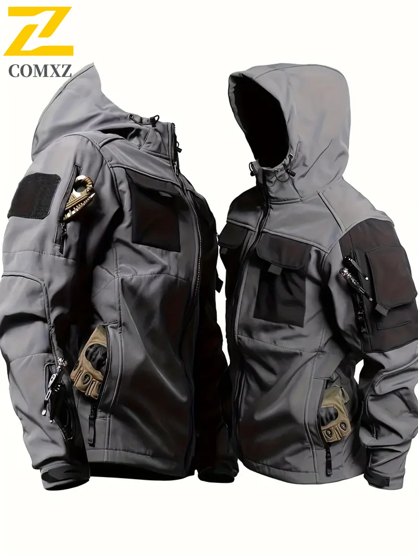 

EiAO ​Men's Military Tactical Jacket Waterproof Softshell Hunting Coat Outdoor Combat Sports Windbreaker