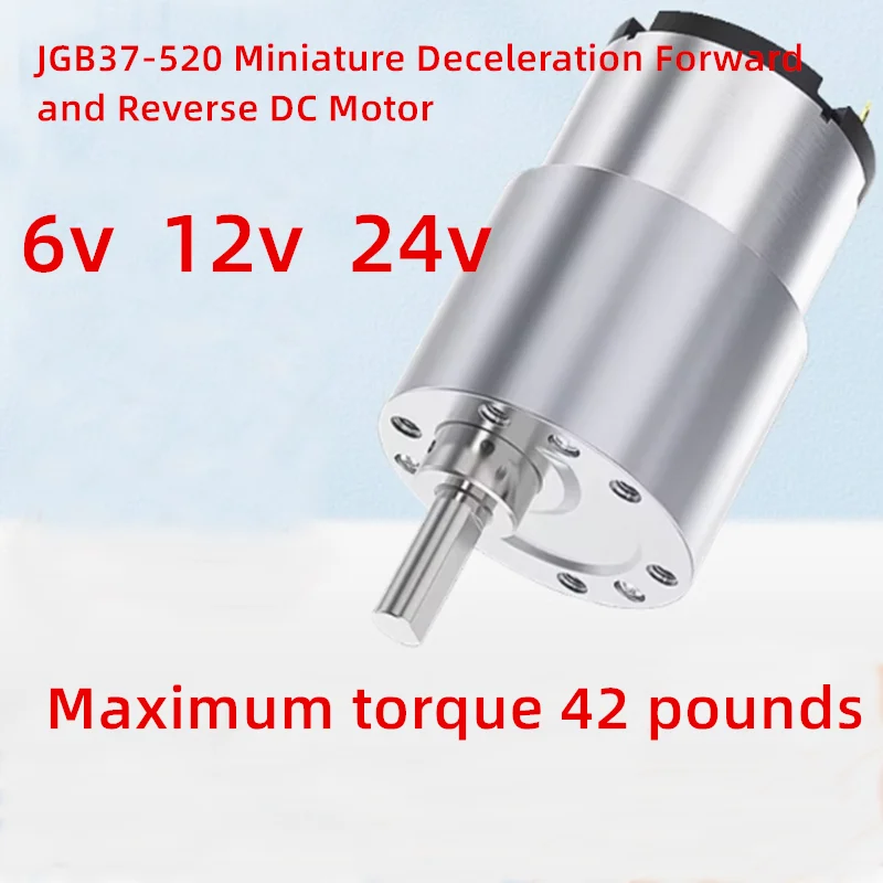 JGB37-520 Micro Deceleration Forward and Reverse DC Motor 6V 12V 24V Intelligent Balance Car Four-Wheel Drive Car Motor ESP32