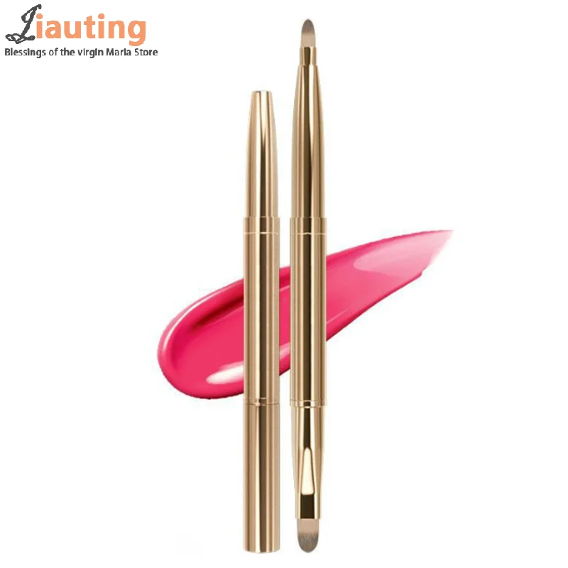 

Portable Double Head Mini Lip Brush Scalable Carry Lid Lipstick Brush Concealer Brush Girl Lip Gloss Smudge Makeup Brush