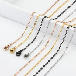 Fnixtar 10pcs/Lot 304 Stainless Steel Link Chain For Woman Men Fashion Choker Colar DIY Necklace Jewelry Gift