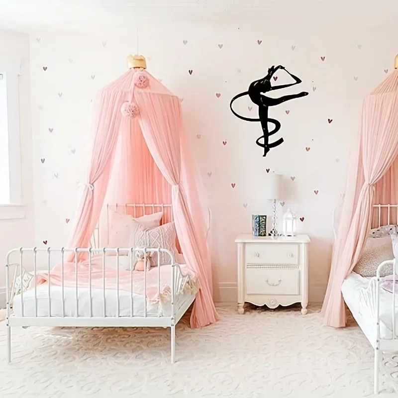 

Гимнастическое металлическое настенное художественное украшение, черное настенное украшение для дома, контурное художественное украшение для дома, спальни 2024