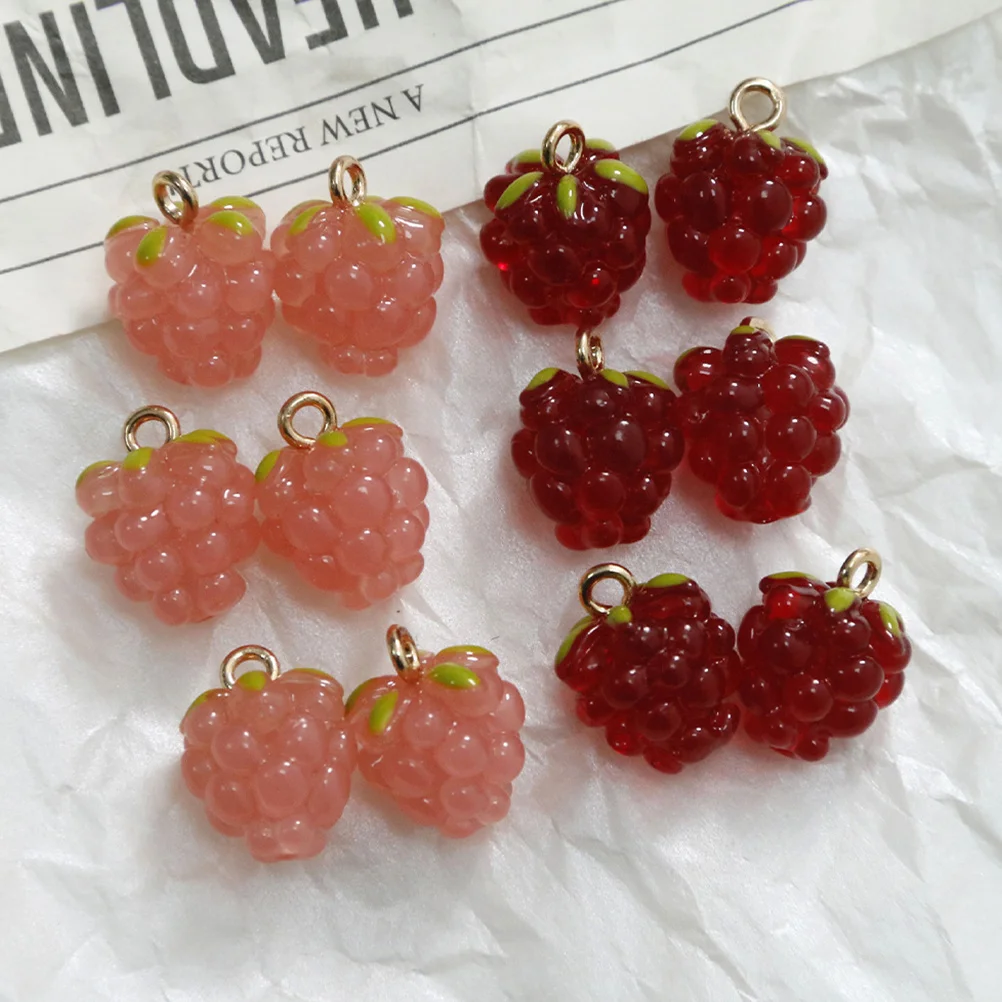 

6Pcs Grape Shape Resin Charms Hand Painted Jewelry Pendants DIY Necklace Bracelet Earrings Keychains Making Supplies