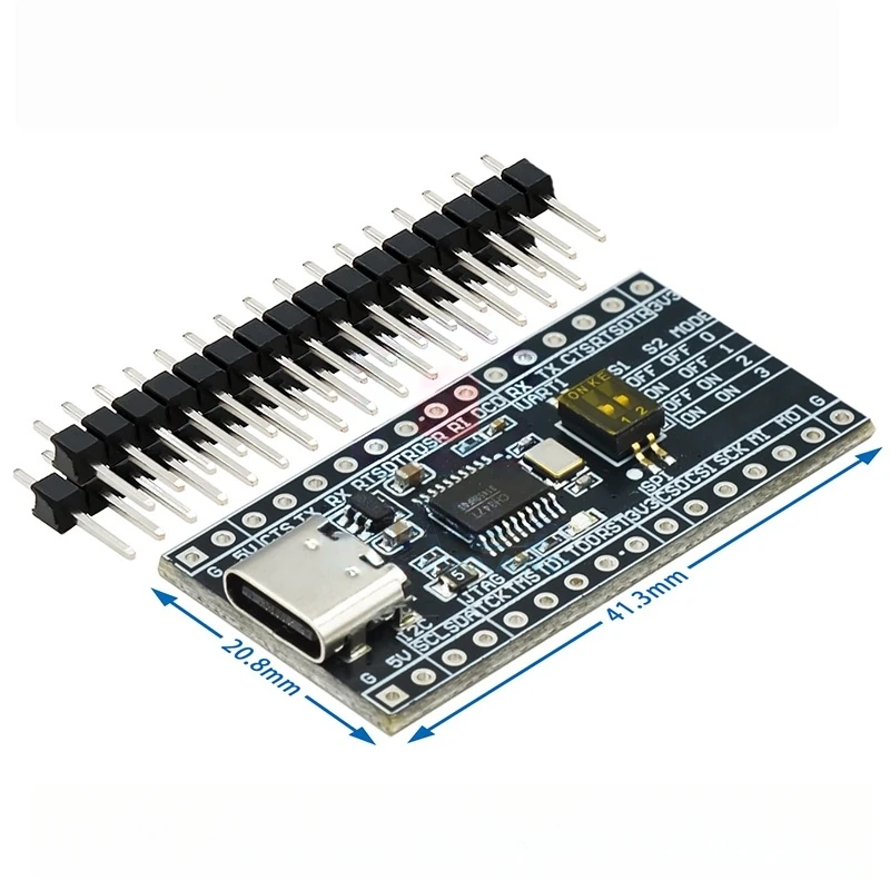 CH347T development board microcontroller module, featuring high-speed USB to UART/I2C/SPI/JTAG/GPIO conversion