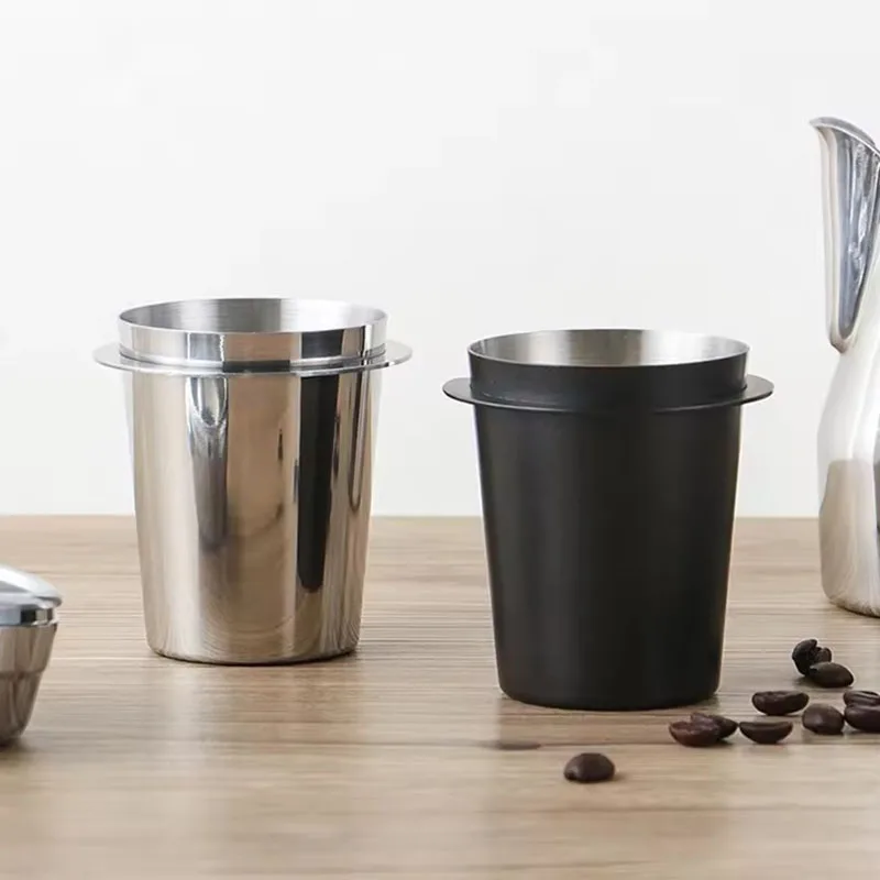 51/53/58mm Coffee Dosing Cup Stainless Steel Receiving Powder Cup For Espresso Machine Portafilter Grinder Coffee Accessories