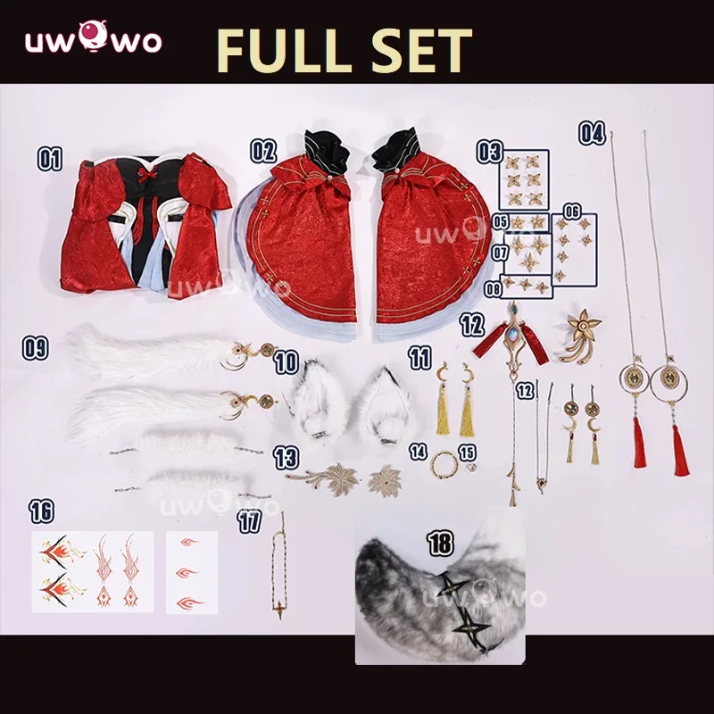 UWOWO Collab Series:Game Wuthering Waves Hsin Cosplay Costume ‌Xin Yue Hu Cosplay Costume Wuwa XS-3XL Halloween Costume
