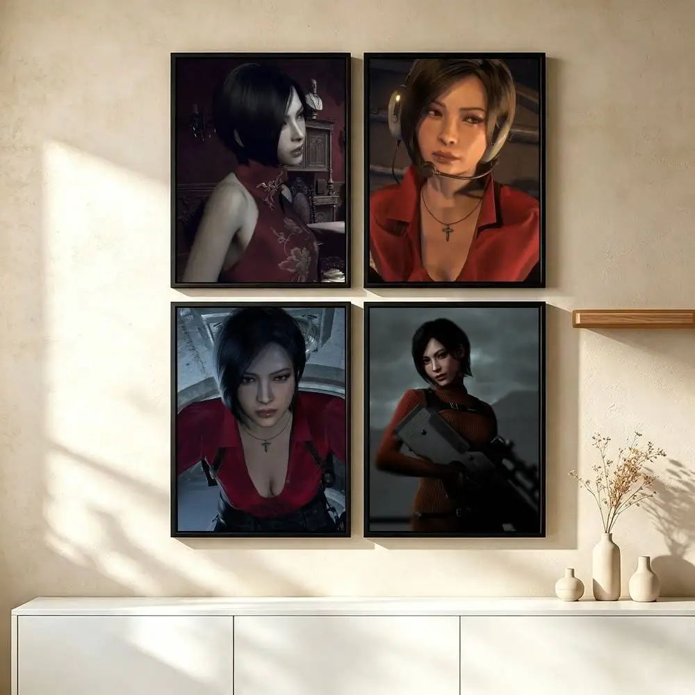 A-Ada Wong Resident Evil 4 Poster High Quality Dorm Living Room Aesthetic Wall Decoration Painting Stickers Gift