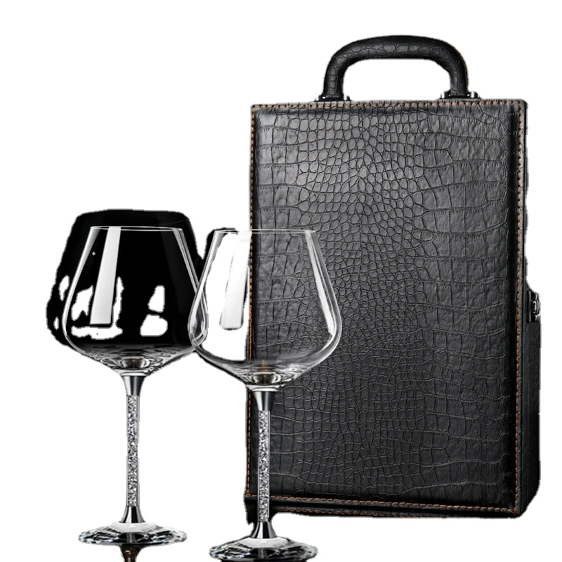 

Red Wine Glass Set Household Crystal Wine Decanter European Cup Holder Glass Goblet Pair