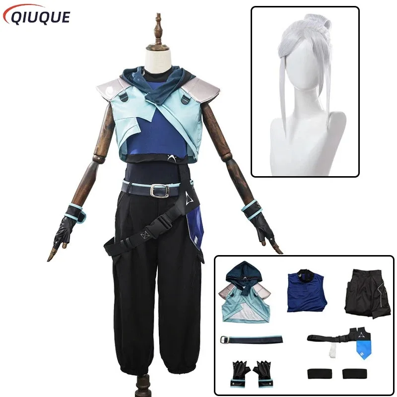 

Jett Cosplay Costume Wig Women Halloween Outfits Full Set Uniform Suit Party Role Play Clothing