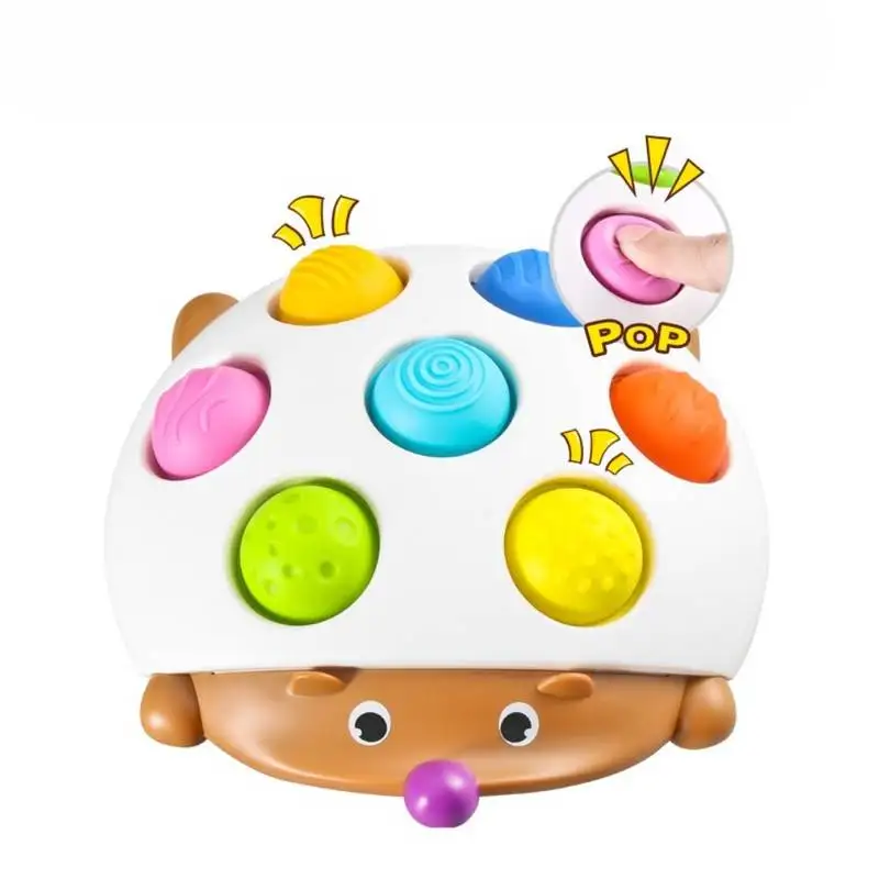 Igel-Druckspielzeug mit Weichen Tasten zur Konzentrationsförderung, Früherziehung, Hand-Augen-Koordination, Quetsch- und Drückspielzeug aus Silikon, Sensorisches Fidget-Spielzeug
