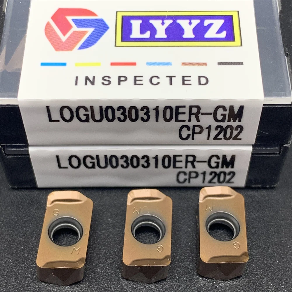 10pcs high quality LOGU030310ER-GM CP1202 LOGU030310ER-GM H01 milling insert high-hardness fast feed CNC insert LOGU030310ER-GM