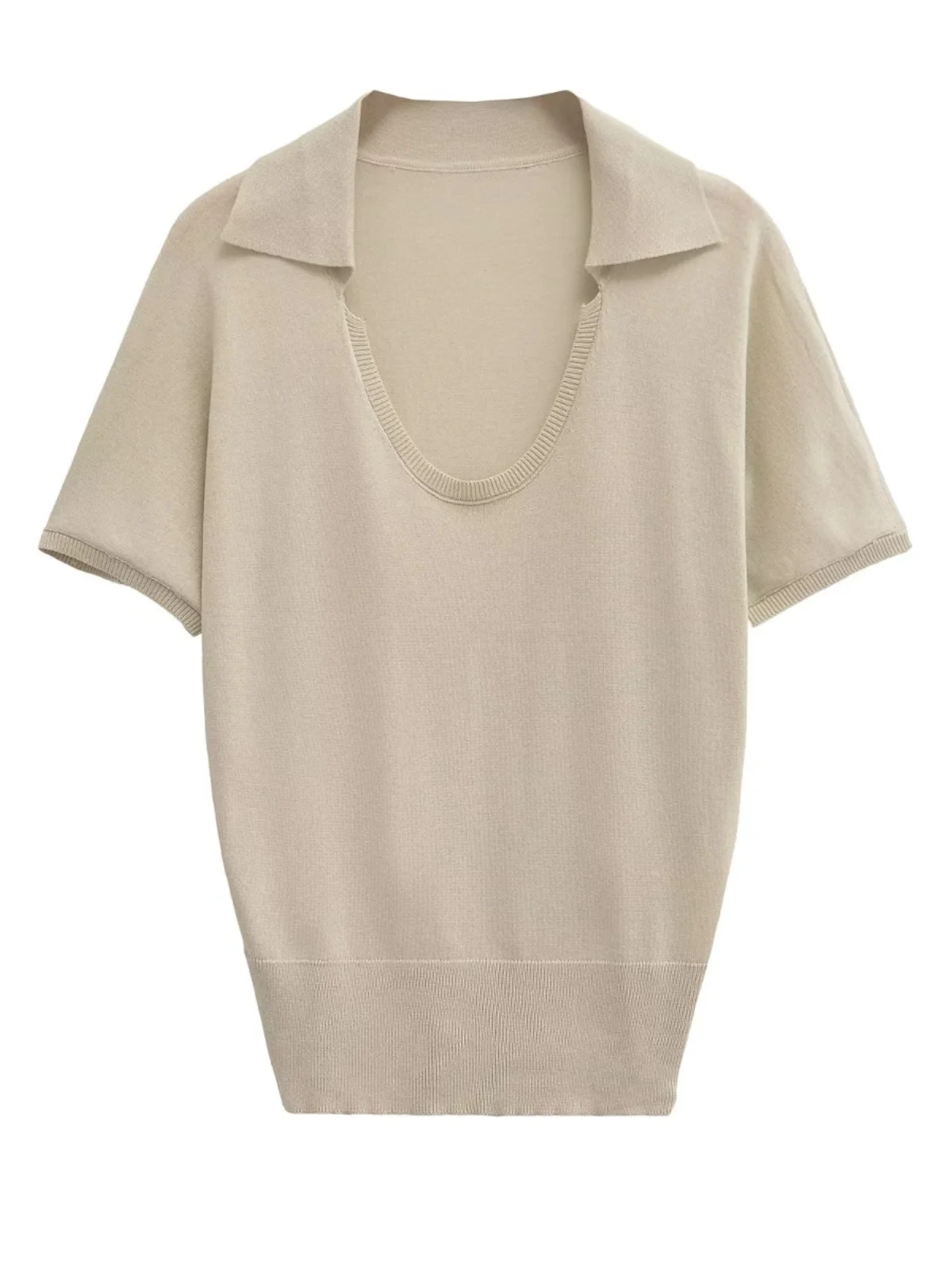 

Свободный крой Ne Трикотаж ort Sve Женский топ Модный удобный уличный костюм Прямой крой Базовый цвет