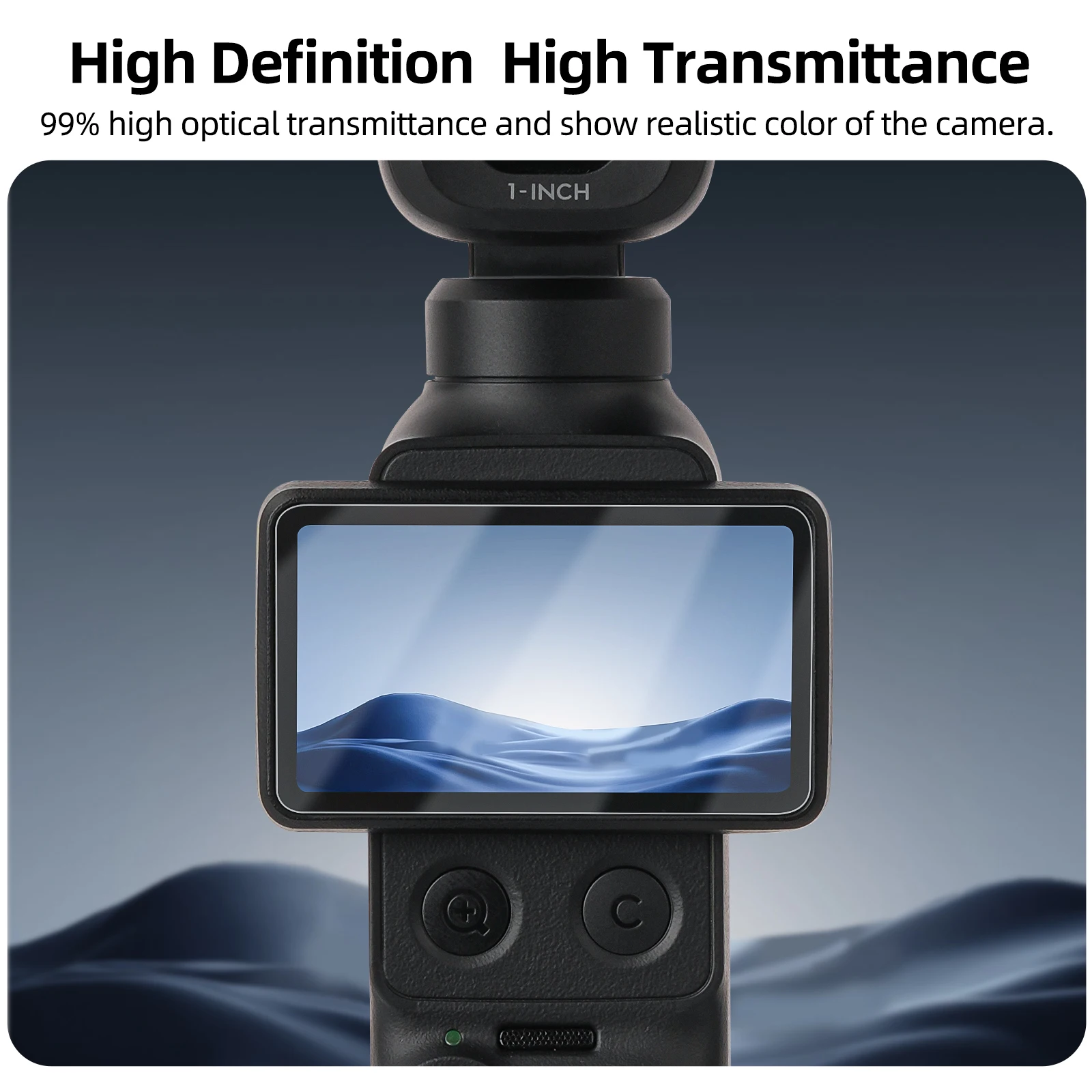 For DJI Osmo Pocket 4 Pro High-Definition Tempered Glass Screen Protector Remote Control Protective Film