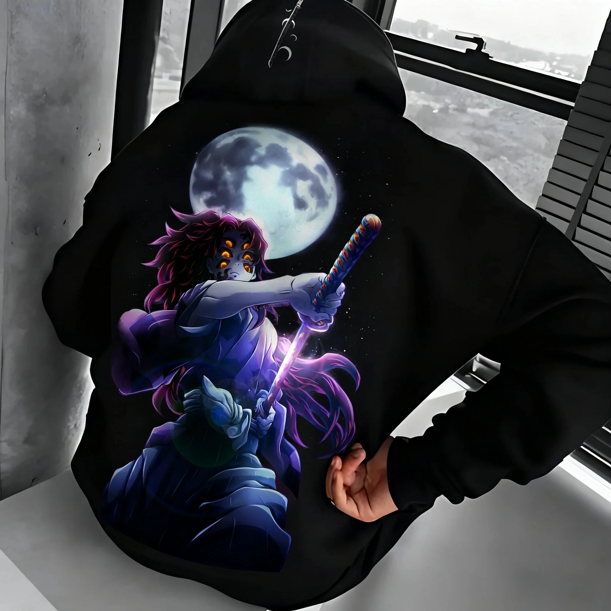 Felpa con cappuccio Ichiro Ichiro Ichiro personaggio Anime Demon Slayer 2025 Autunno Inverno Nuova felpa con cappuccio casual in puro cotone per uomo e donna