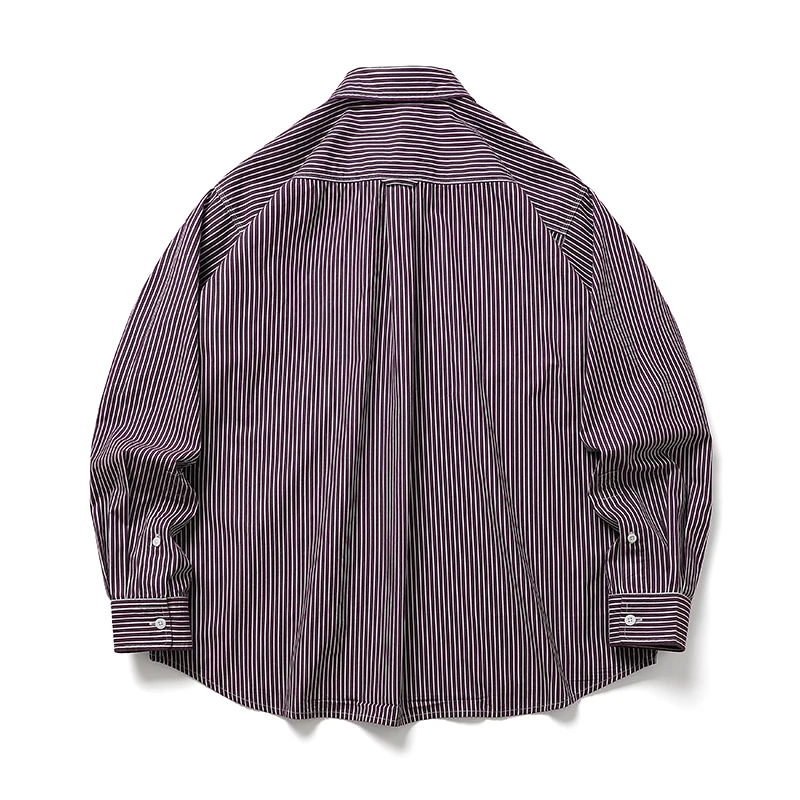 Cityboy Streetwear Fashion Oversized Shirts Men Long Sleeve Loose Casual Stripe Vintage Cargo Shirts Cardigan Women Blouses