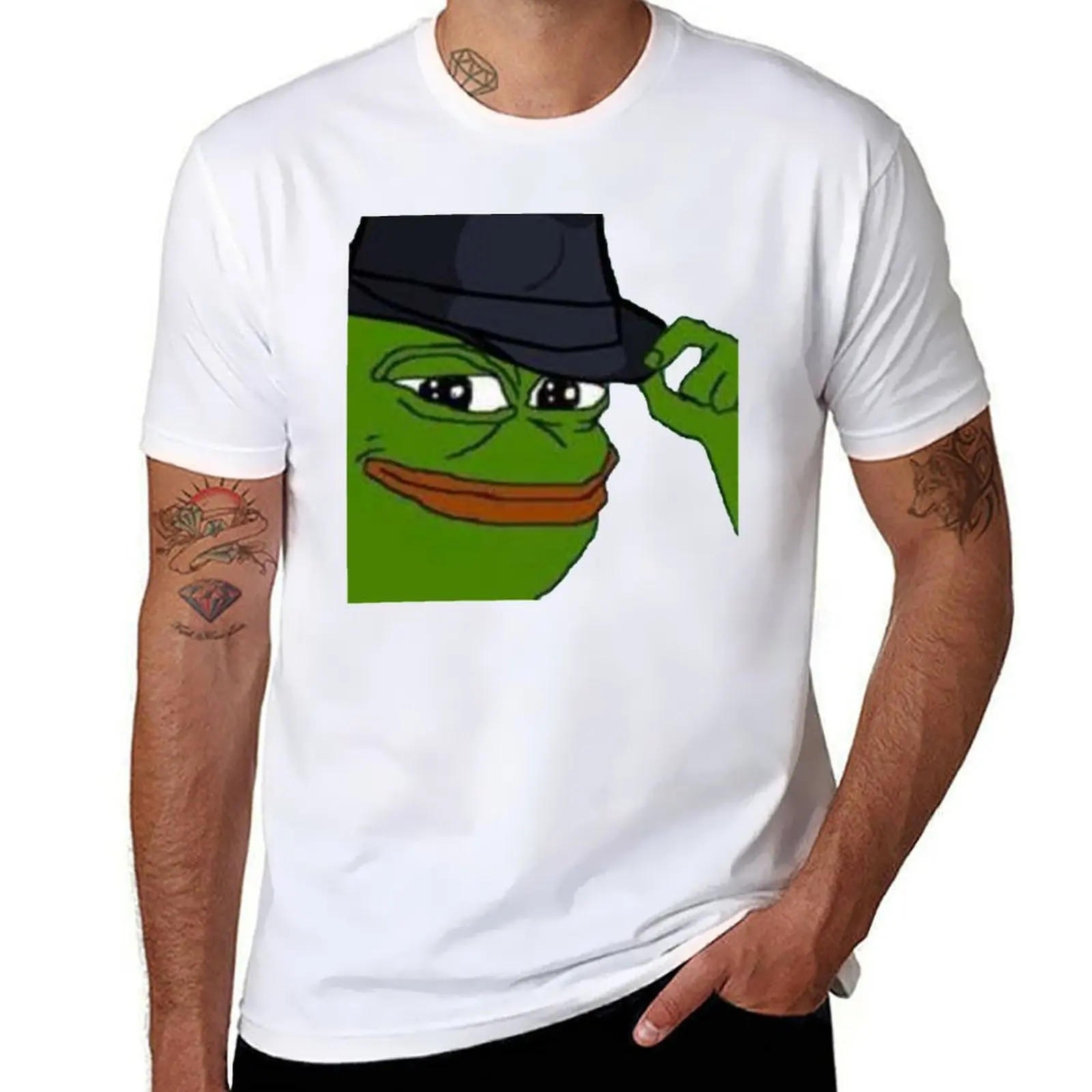 

pepe fedora T-Shirt t shirt for man man t shirts for men casual man t shirt cotton high quality T-shirt