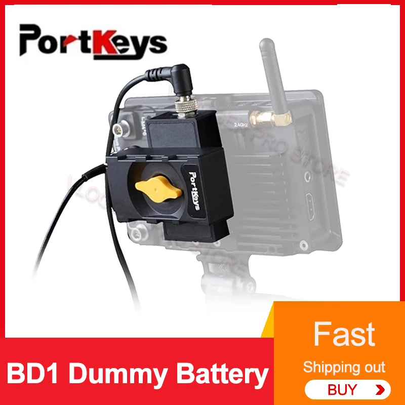 Portkey BD1 Power Supply and Switchable Double-sided NPF Dummy Battery Module D-TAP B to DC for Wireless Video Transmission