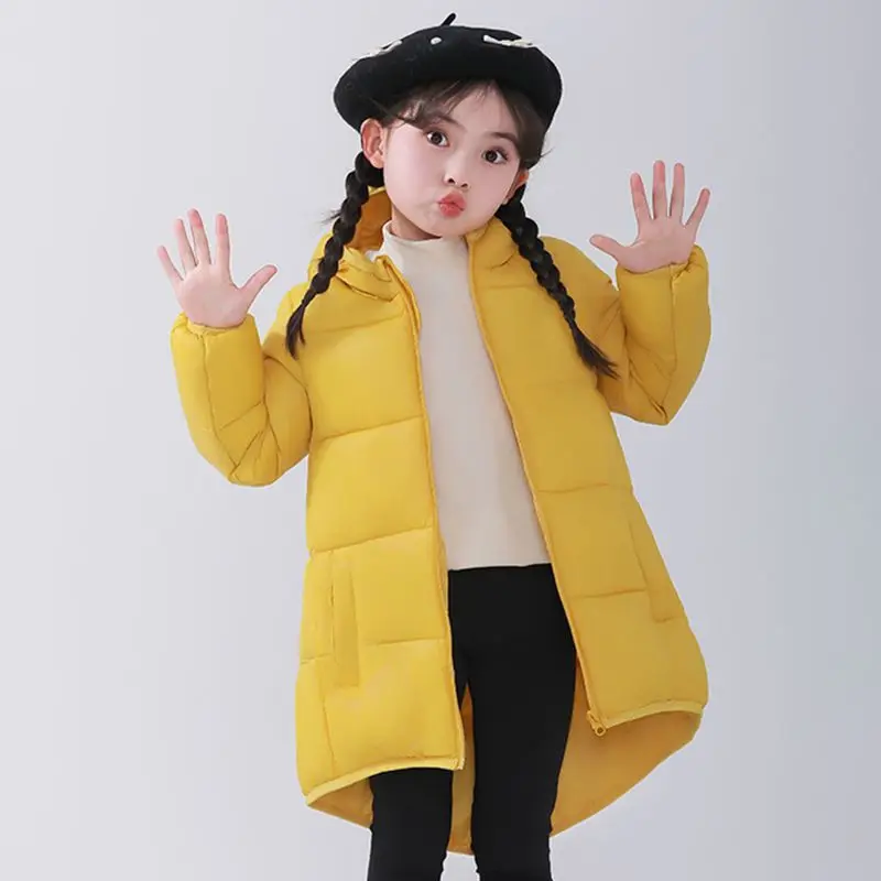 1-7 Years Chilren Boys Girls Winter Warm Down Kids Hiking Climbing Parkas Sportwear Dinosaur Hoodie Jacket