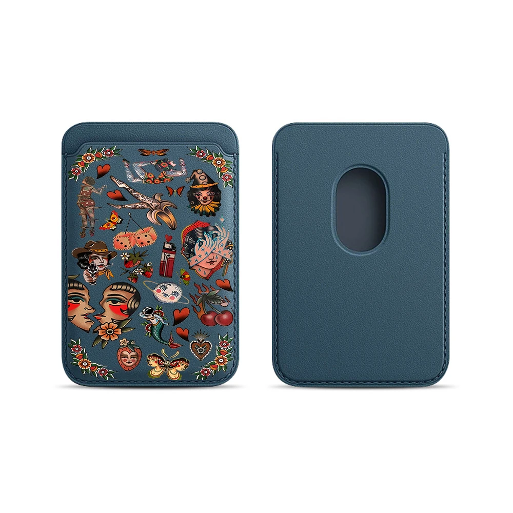 Retro Cowgirl INS Leder-Kartenetui Handyhülle Kartenhalter Geeignet für alle iPhone-Hüllen Magsafe Magnetische Karten-Handy-Rückentasche – Detail 7