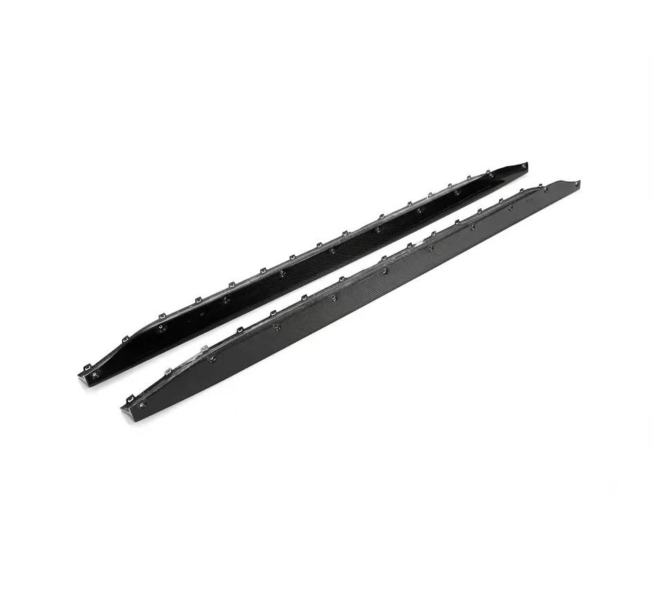 Hot selling：High Quality Dry Carbon Fiber Car Side Skirts Extension for  M3 G80 Original Competition 2021+ Side Skirts