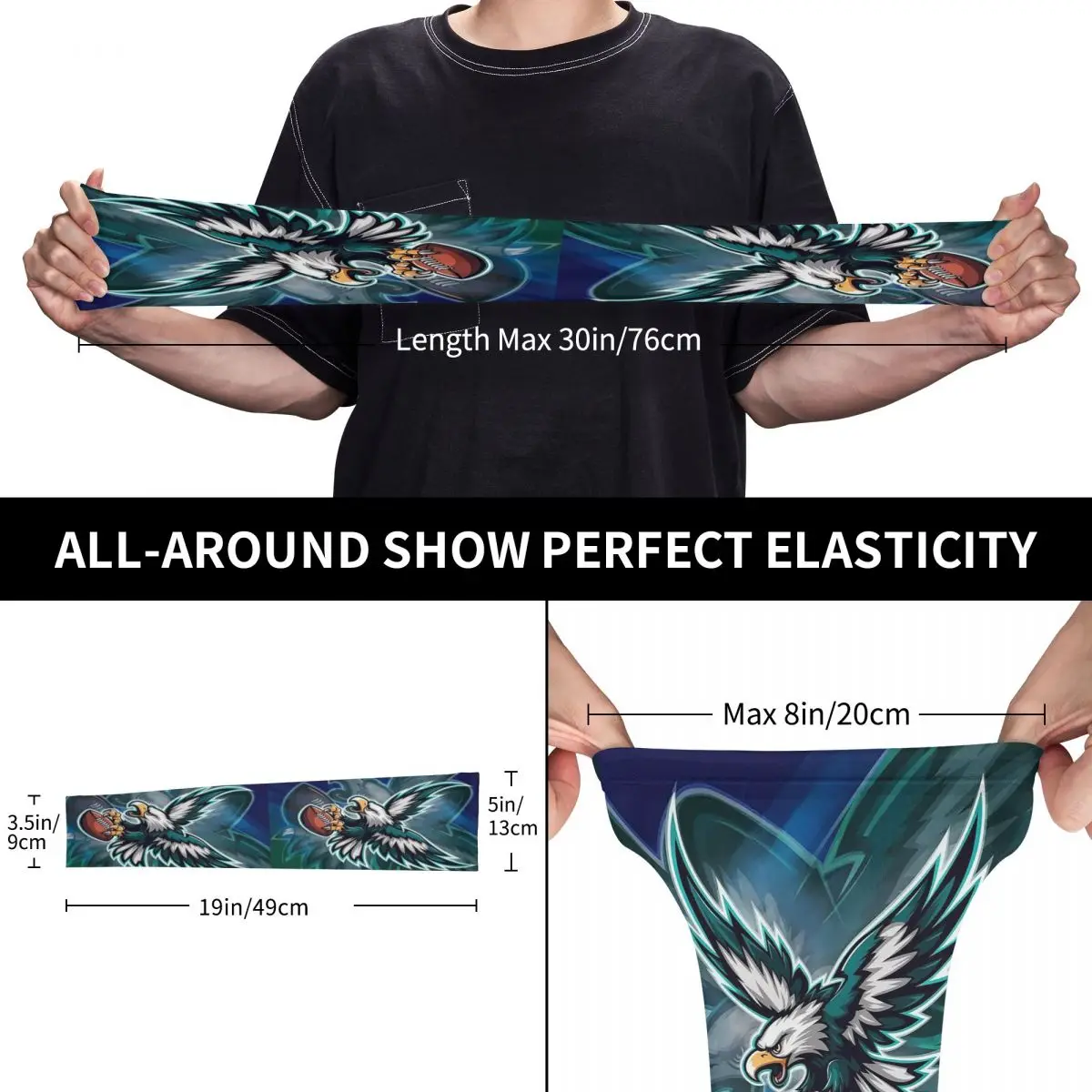 Popular Eagles Philadelphia Outdoor Arm Sleeves Sun UV Protection Cover Summer Ice Silk Cycling Tattoo Sleeves