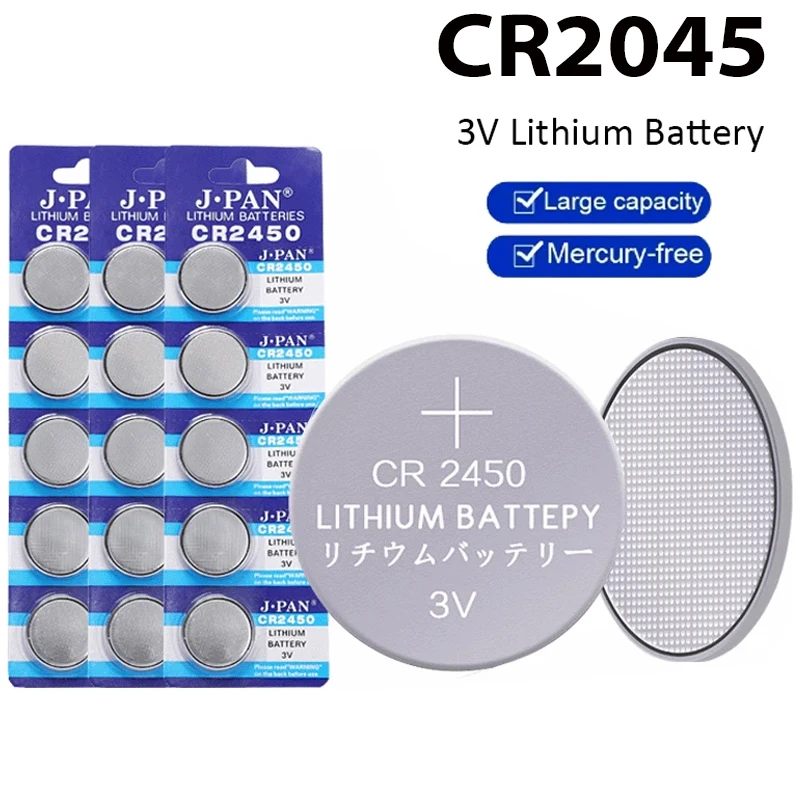 Brand new CR2450 lithium button battery KCR2450 5029LC LM2450 DL2450 ECR2450 BR2450 CR 2450 3V 550mah toy car key button battery