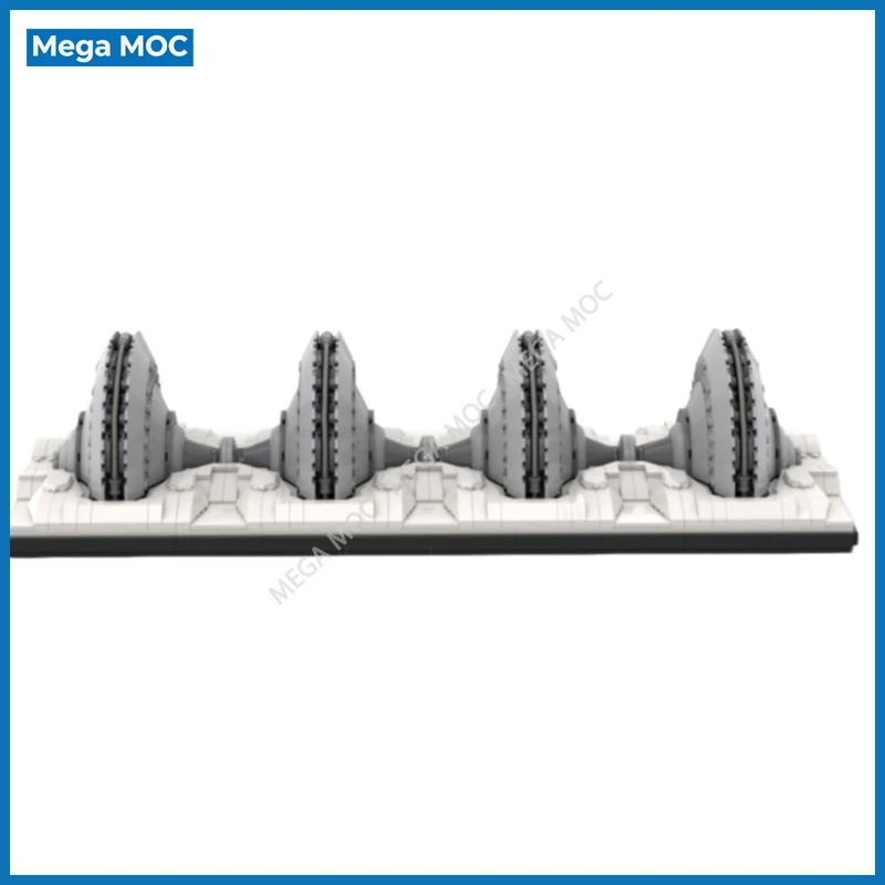 Frozen Shield Generator Scene Building Blocks Sci-Fi Layout DIY Assemble MOC Construction Kit