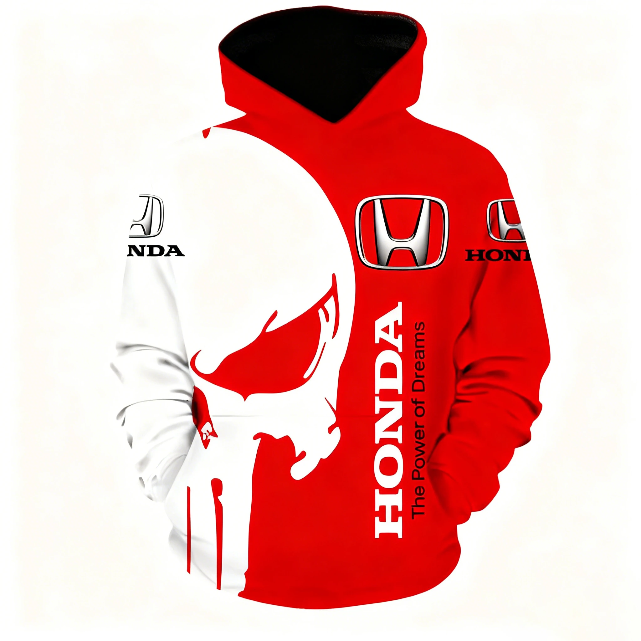 

Honda Hoodies Streetwear Fashion Honda Logo 3D Print Men's Hooded Sweatshirt Large Size Outdoor Sport Clothing Honda Racing Tops