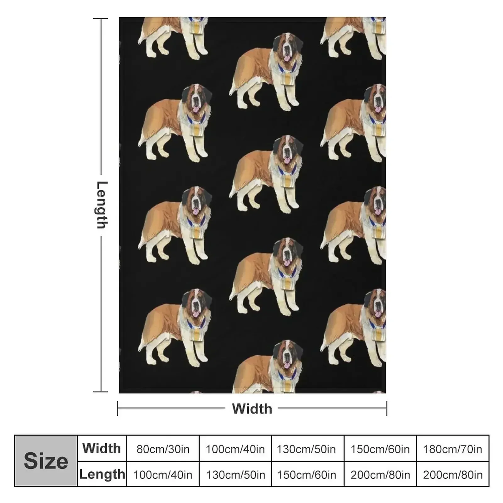 The Saint Bernard Throw Blanket couch cozy soft plush fuzzy picnic outdoor blanket
