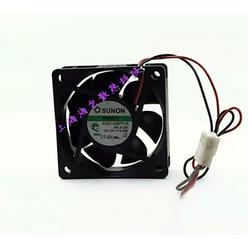 for SUNON KDE1206PTVX Original Built-in 3-Wire Silent Fan 6cm 6025 12V 2.8W