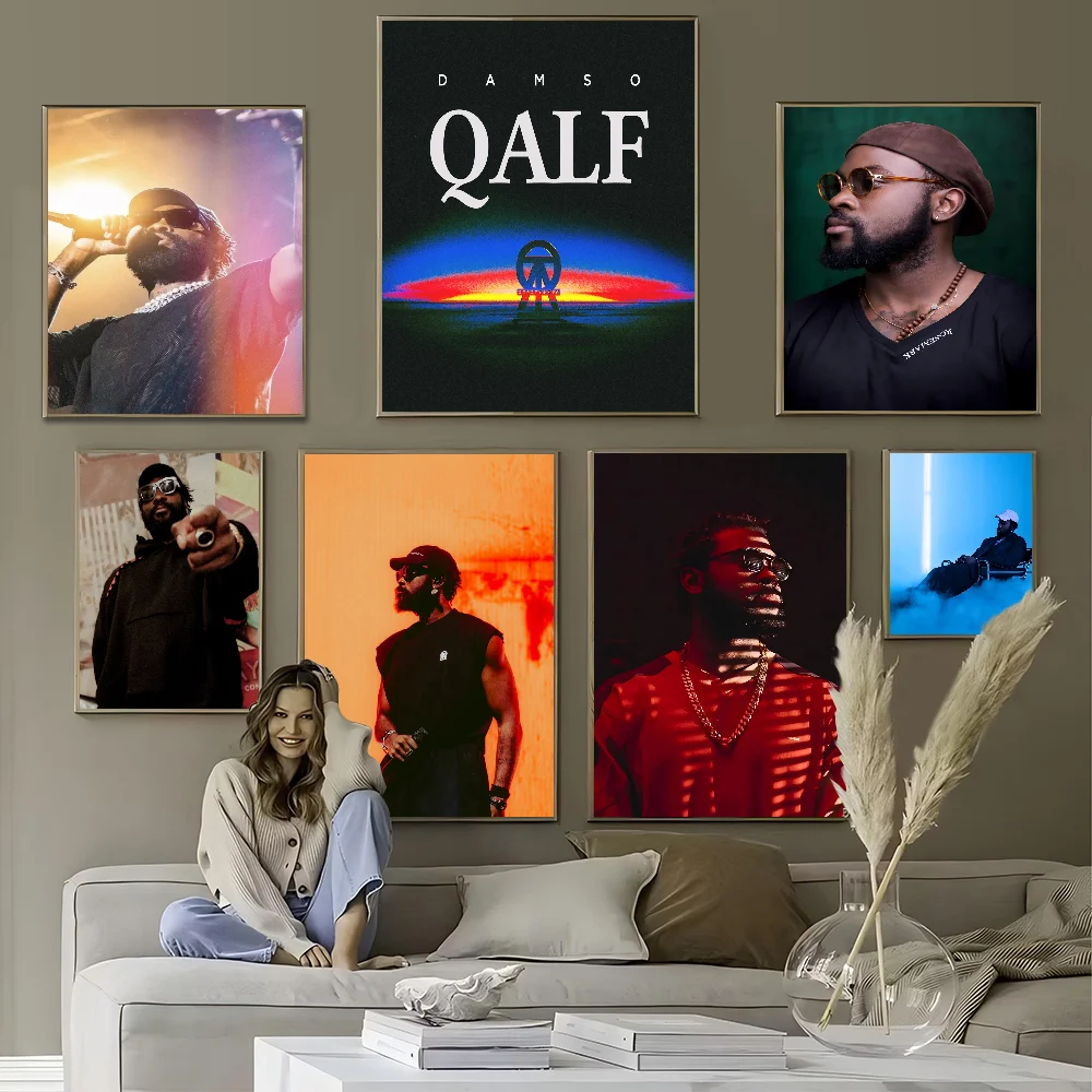 

Damso Qalf Rapper Classic Vintage Posters Vintage Room Home Bar Cafe Decor Nordic Home Decor