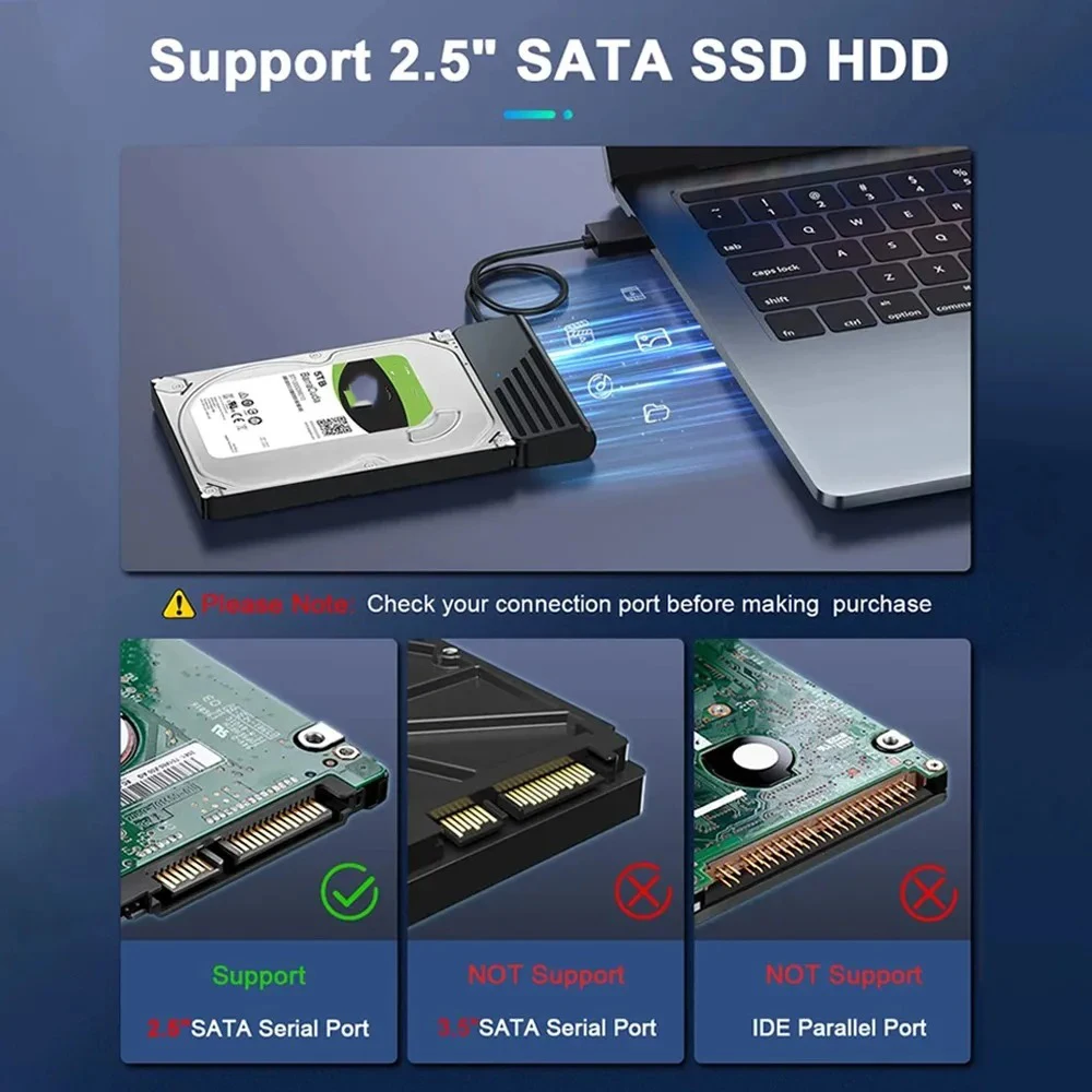 USB إلى SATA محول محول كابل USB 3.0 2.0 إلى SATA محول ل 2.5 بوصة SSD HDD القرص الصلب ملحقات محول خارجي