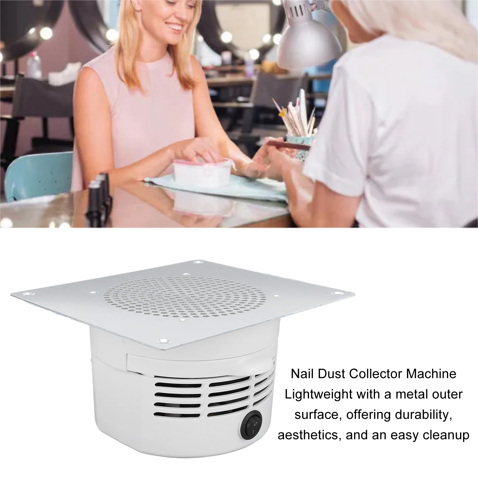 Maszyna do zbierania pyłu do paznokci Odciąg do paznokci Narzędzie do manicure Cicha praca Mocowanie podtynkowe Mocny lekki do salonu paznokci
